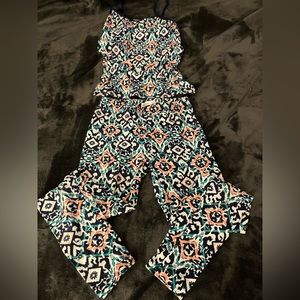 Epic threads MACYS 2 piece Aztec outfit tank top plus leggings SUPER SOFT M 7/8